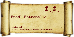 Predl Petronella névjegykártya